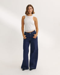 Layered Tank Top - White