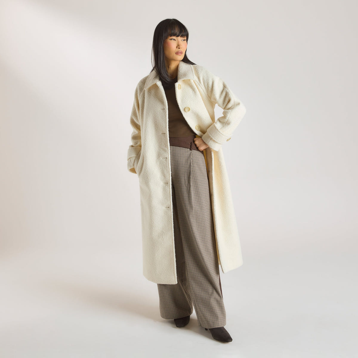 Shearling Coat - Cream