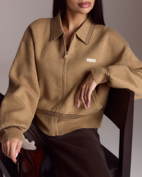 Knitted Jacket - Tan