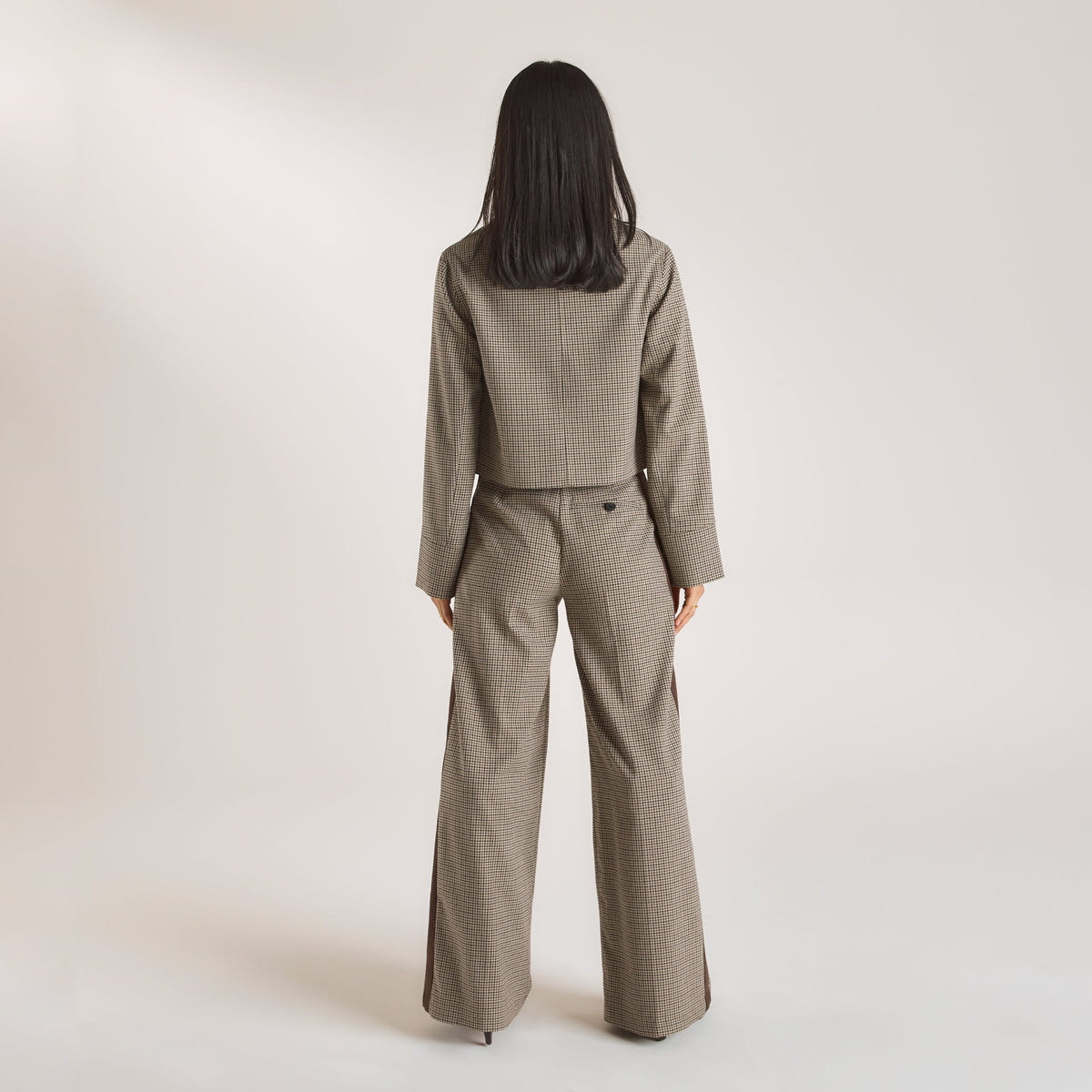 Houndstooth Jacket - Brown