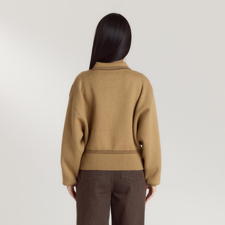 Knitted Jacket - Tan