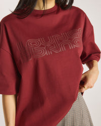 Oversized Graphic Tee - Burgundy