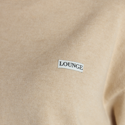 Cuffed Crew Neck Knitted Jumper - Oatmeal Marl
