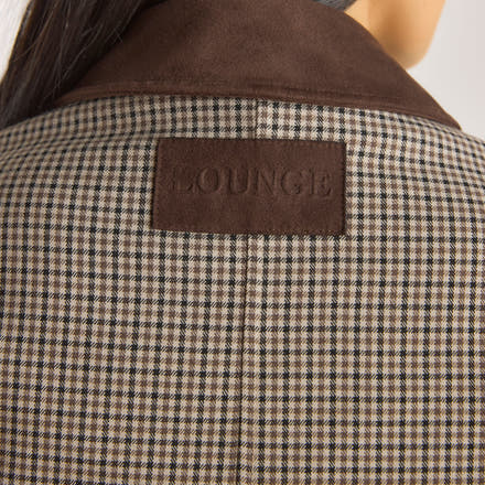 Houndstooth Jacket - Brown