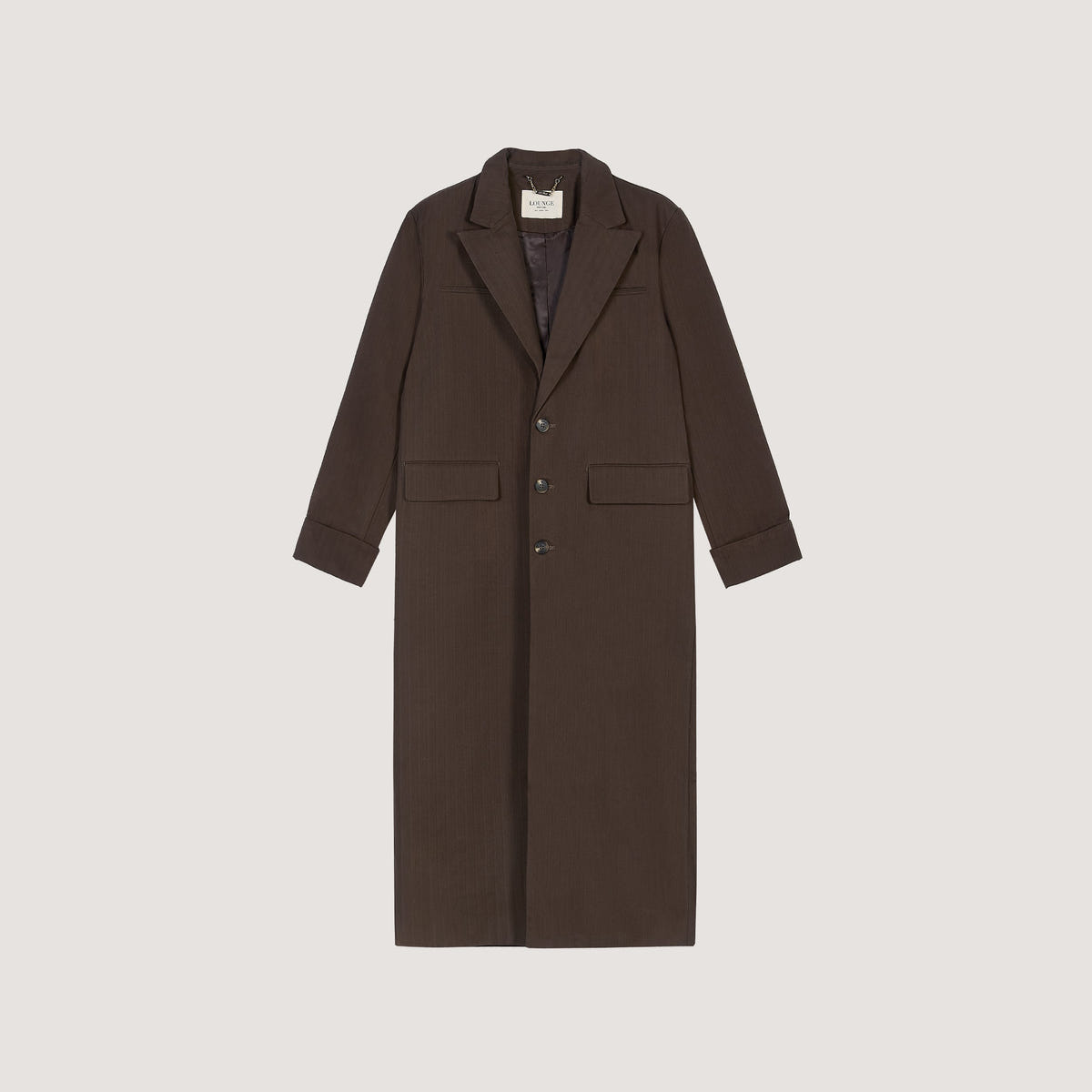 Oversized Longline Blazer - Dark Brown