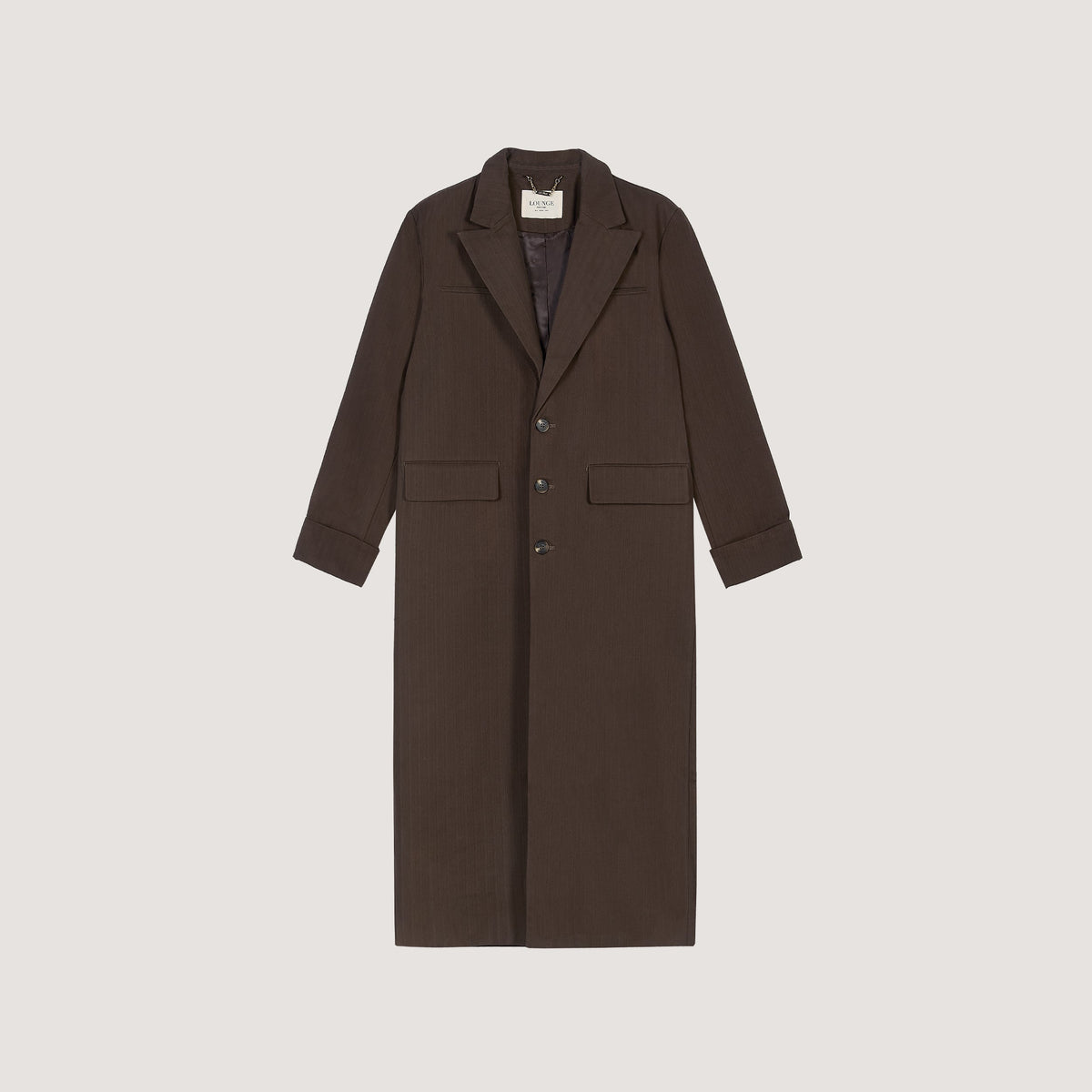Oversized Longline Blazer - Dark Brown